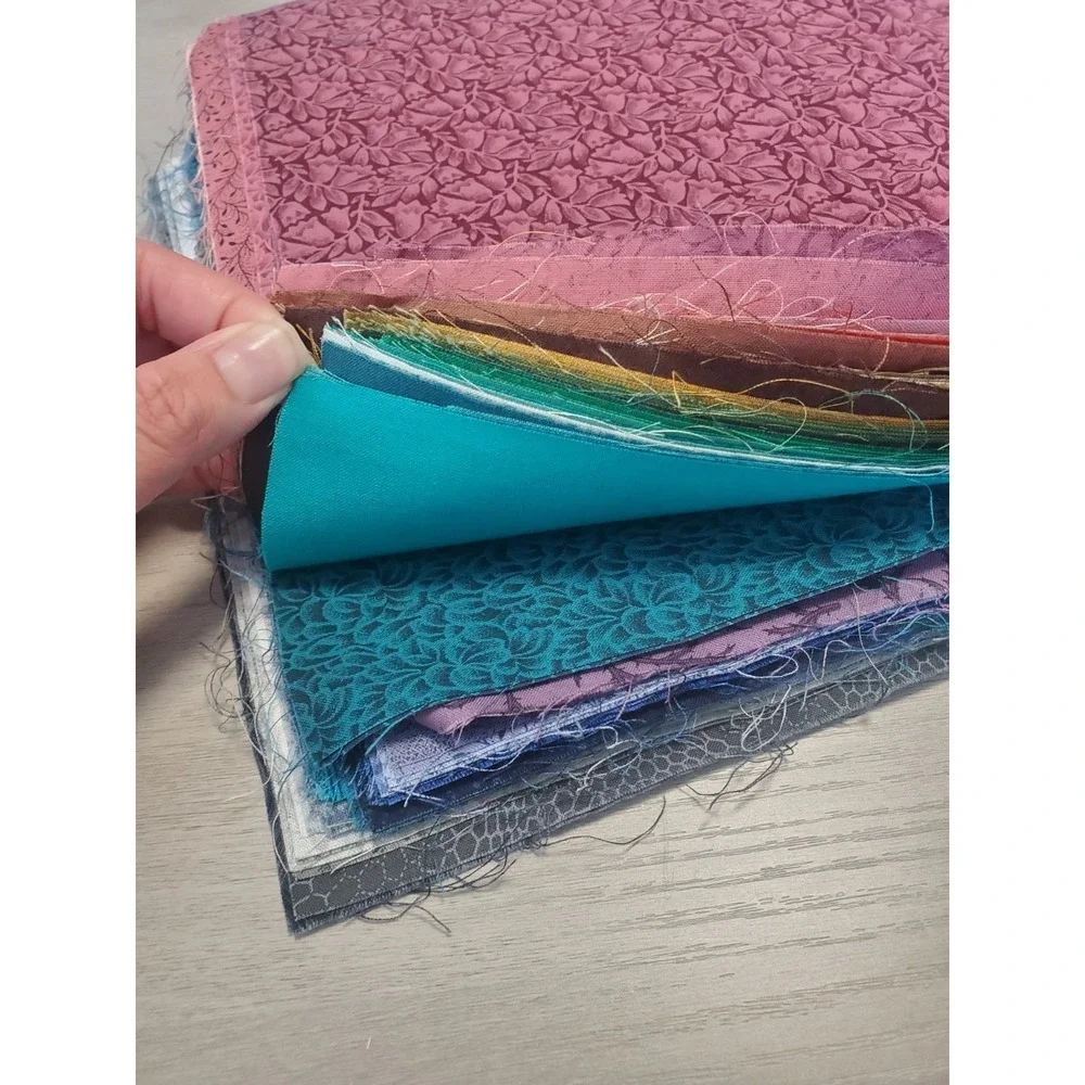 107 Pcs 10 x 10 Inches Cotton Fabric Squares Patchwork Precut Quilting Fabric